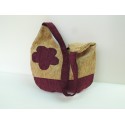 Bolso de tela con flor 2 colores