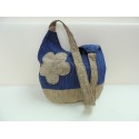 Bolso de tela con flor 2 colores