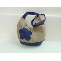 Bolso de tela con flor 2 colores