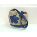 Bolso de tela con flor 2 colores