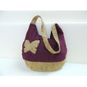 Bolso de tela con mariposa 2 colores