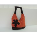 Bolso de tela con flor 2 colores