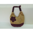 Bolso de tela con flor 2 colores